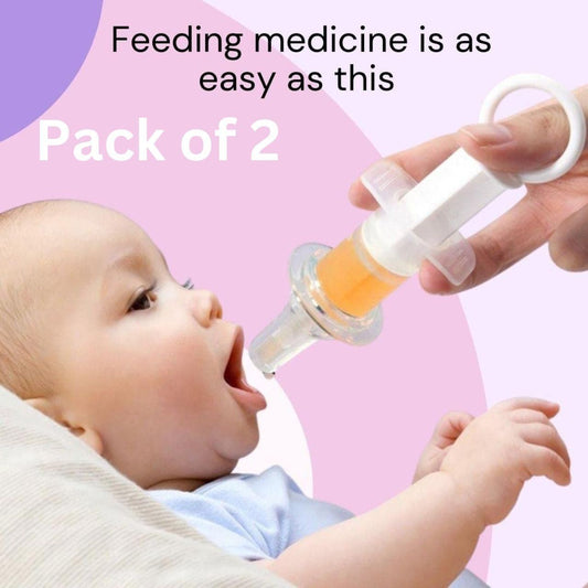 Baby Needle Feeder Medicine Dropper/Dispenser with Mesurement Cap (Pack Of 2)